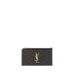Saint Laurent Black Calf Leather Bos Taurus Wallet