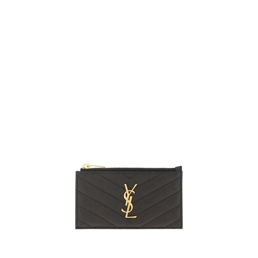 10364282.jpeg Saint Laurent Black Calf Leather Bos Taurus Wallet - Image 1