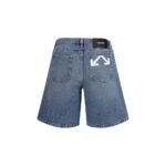 Off-White Blue Cotton Bermuda Shorts - Image 2