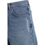Off-White Blue Cotton Bermuda Shorts - Image 3