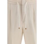 Pantaloni Brunello Cucinelli Beige din In - imagine 3