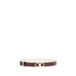 Ferragamo Brown Calf Leather Bos Taurus Thin Belt - Image 2