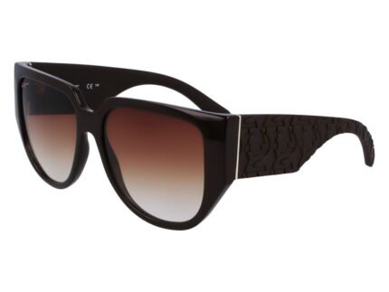 Ferragamo Brown Bio Injected Sunglasses