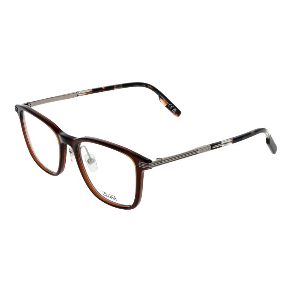 6198048.jpeg Ermenegildo Zegna Brown Plastic & Titanium Glasses (Frames) - Image 1