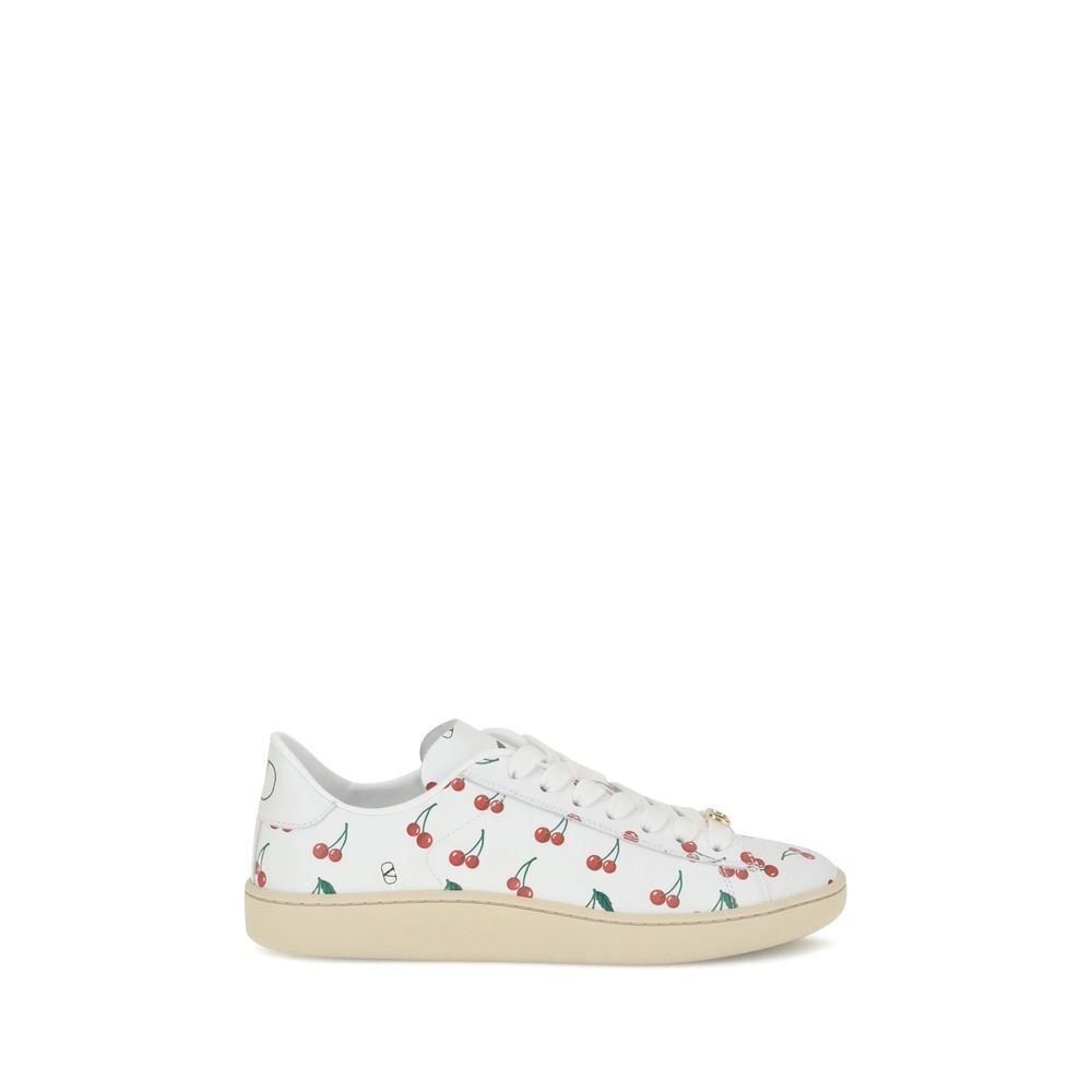 7388800.jpeg Valentino Garavani White Calf Leather Bos Taurus Low Top Sneakers - Image 1