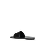 Valentino Garavani Black Calf Leather Bos Taurus Sandals - Image 3