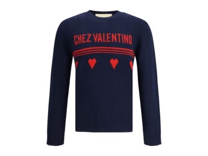 Valentino Blue Fleece Wool Sweatshirt