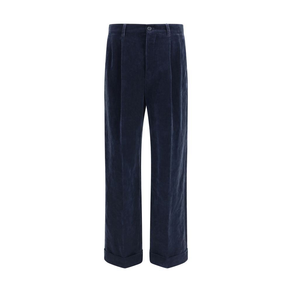 7459636.jpeg Valentino Blue Cotton Pants - Image 1