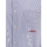 Valentino Blue Cotton Pattern Shirt - Image 3