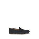 Valentino Garavani Black Calf Leather Bos Taurus Slip-On Loafers