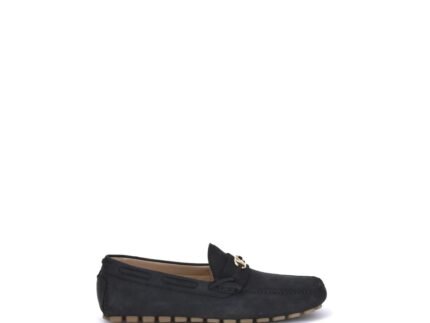 Valentino Garavani Black Calf Leather Bos Taurus Slip-On Loafers