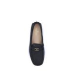 Valentino Garavani Black Calf Leather Bos Taurus Slip-On Loafers - Image 4