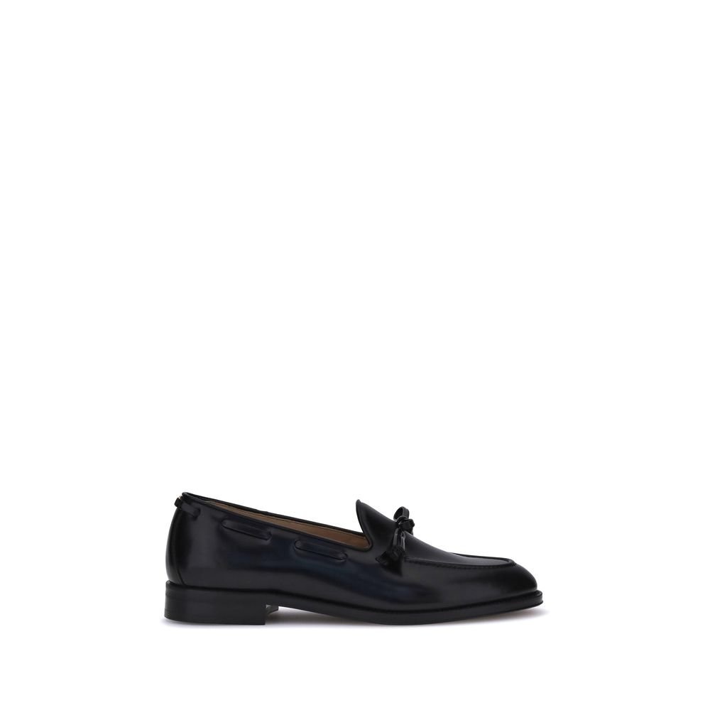 7989434.jpeg Valentino Garavani Black Calf Leather Bos Taurus Slip-On Loafers - Image 1