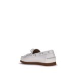 Valentino Garavani White Calf Leather Bos Taurus Slip-On Loafers - Image 3