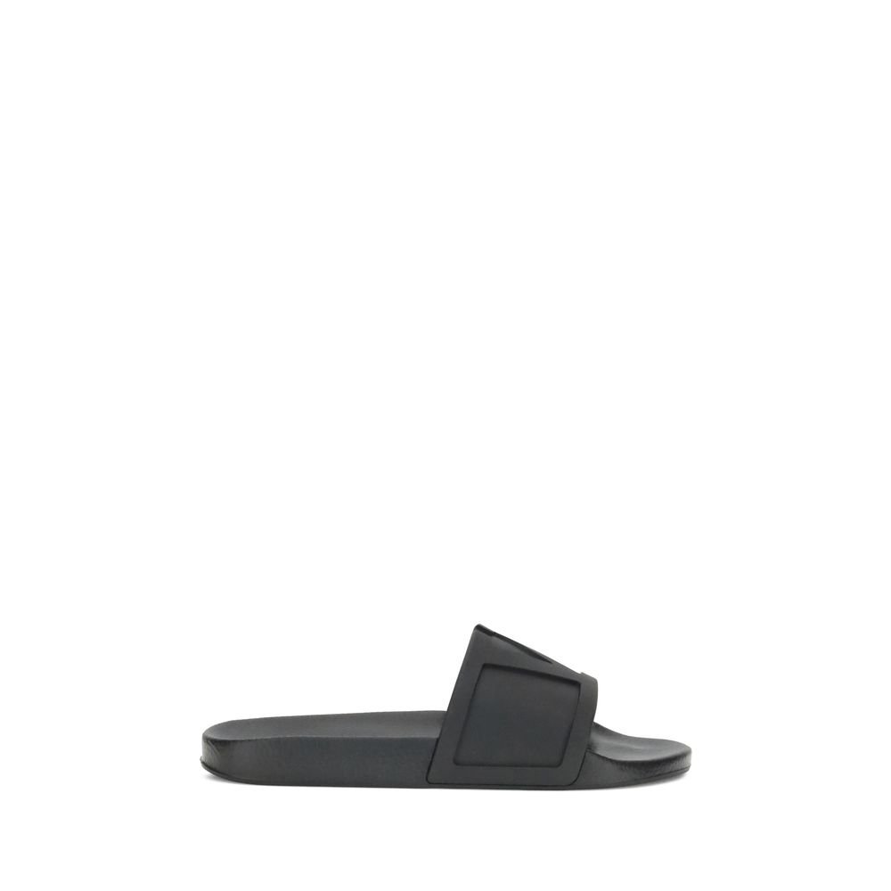 8234465.jpeg Valentino Garavani Black Rubber Sandals - Image 1