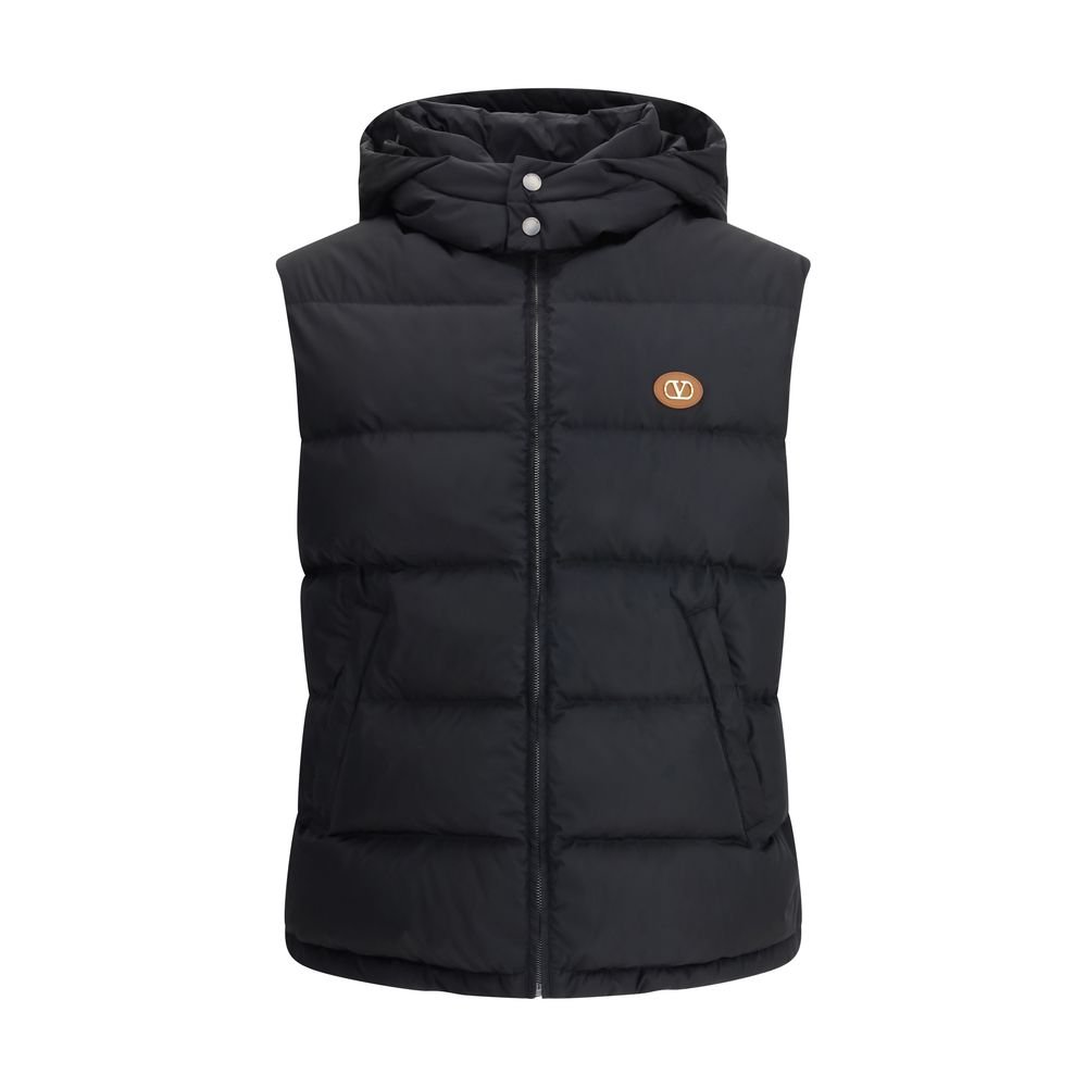 8299549.jpeg Valentino Black Goose Down Sleveless Jacket - Image 1