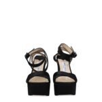 Jimmy Choo Black Satin Platform Sandals - Image 3