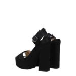 Jimmy Choo Black Satin Platform Sandals - Image 4
