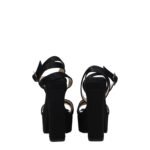 Jimmy Choo Black Satin Platform Sandals - Image 5