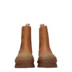Stella McCartney Brown Leather Ankle Boots - Image 3