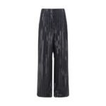 Gray Fleece Wool Casual Pants