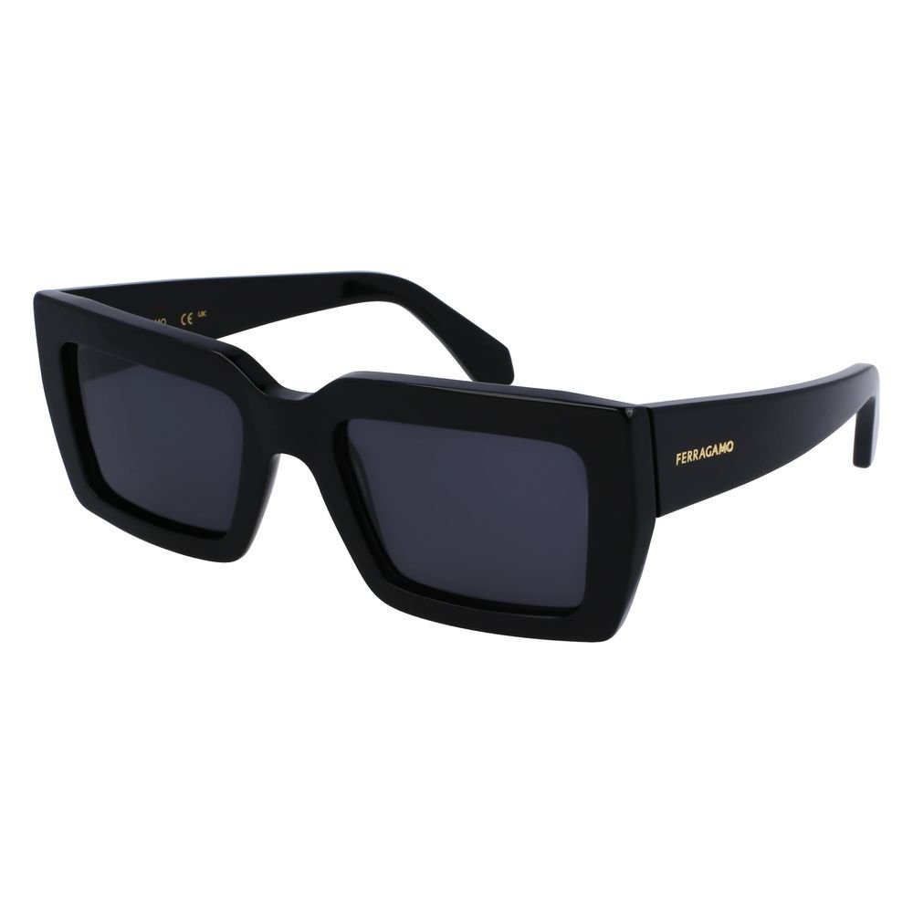 9787651.jpeg Ferragamo Black Acetate Sunglasses - Image 1