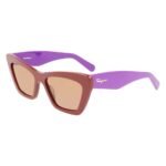 Ferragamo Brown Acetate Sunglasses
