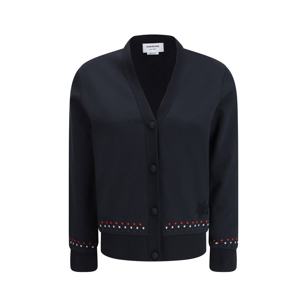 9847953.jpeg Thom Browne Black Cotton Cardigan - Image 1