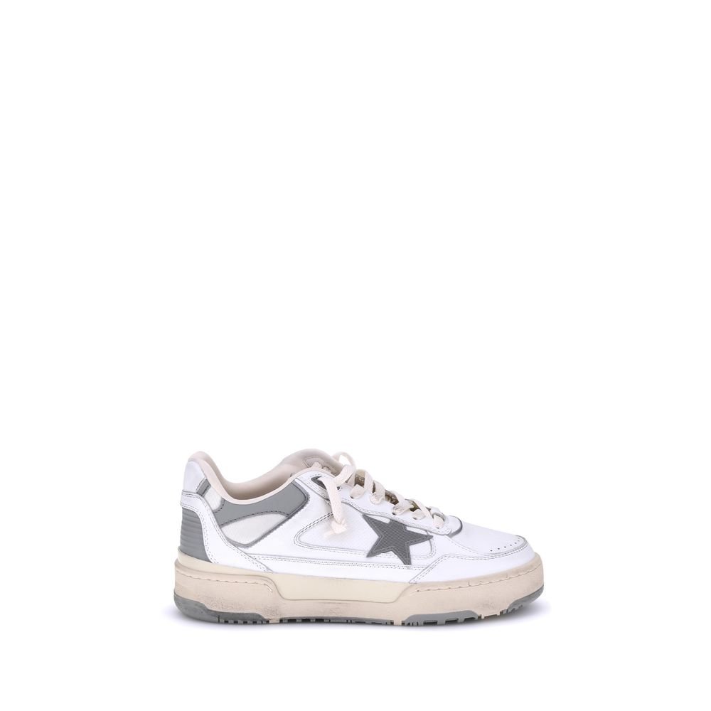 9875546.jpeg Golden Goose Gray Calf Leather Bos Taurus Chunky Sneakers - Image 1