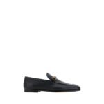 Gucci Black Calf Leather Bos Taurus Slip-On Loafers
