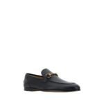 Gucci Black Calf Leather Bos Taurus Slip-On Loafers - Image 2
