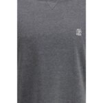 Brunello Cucinelli Gray Cotton T-Shirt - Image 3