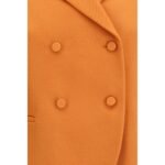 Fendi Orange Fleece Wool Blazer - Image 3