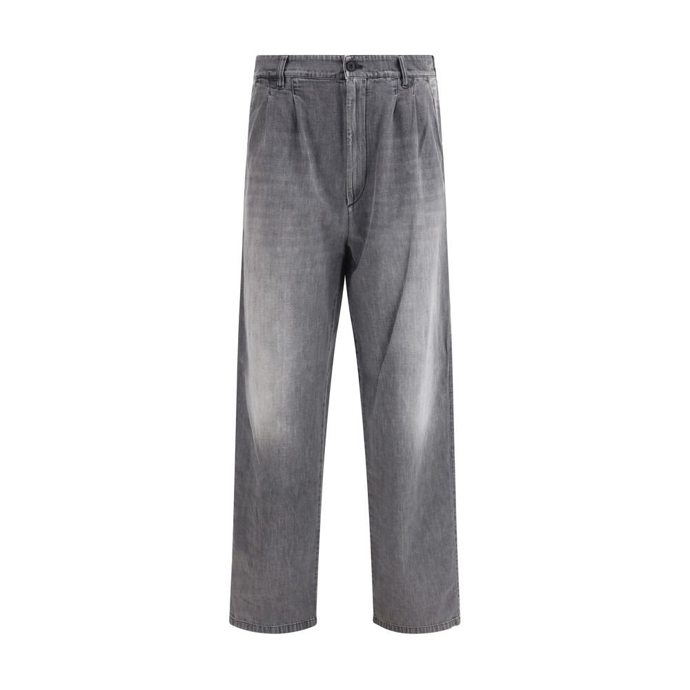 10061306.jpeg Jeans Maison Margiela Gri din Bumbac - imagine 1