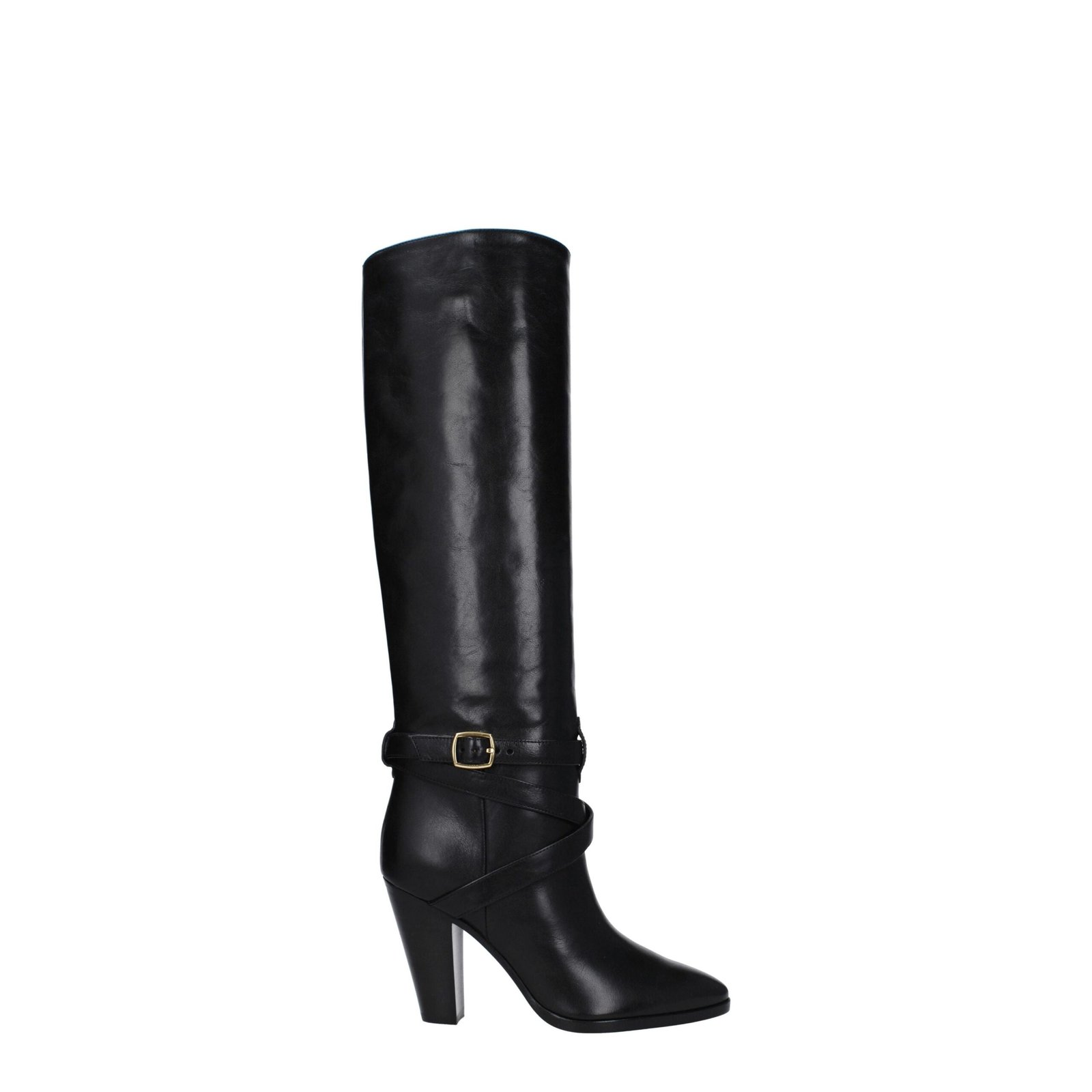 10076333.jpeg Celine Black Leather High Heel Boots - Image 1