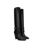Celine Black Leather High Heel Boots - Image 2