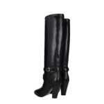 Celine Black Leather High Heel Boots - Image 4