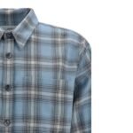 Ami Paris Blue Virgin Wool Pattern Shirt - Image 3