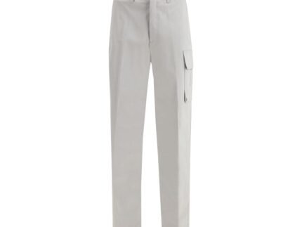 Fendi Silver Cotton Cargo Pants