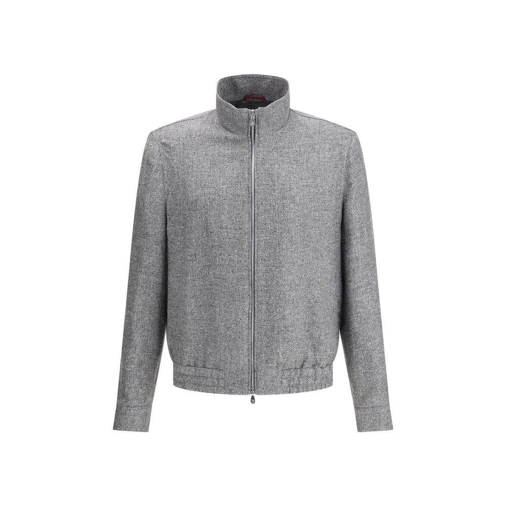 10101213.jpeg Brunello Cucinelli Gray Linen Bomber - Image 1