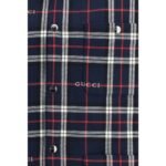 Gucci Blue Cotton Jackets And Coat - Image 3