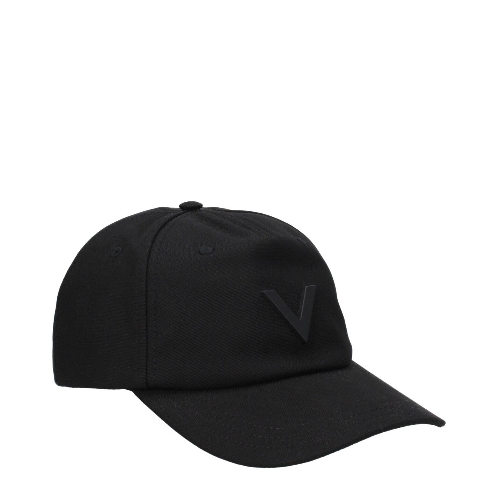 10204609-1.jpeg Valentino Garavani Black Cotton Cap (Baseball Hat) - Image 1