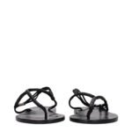 Isabel Marant Black Leather Flip-Flop Sandals - Image 3