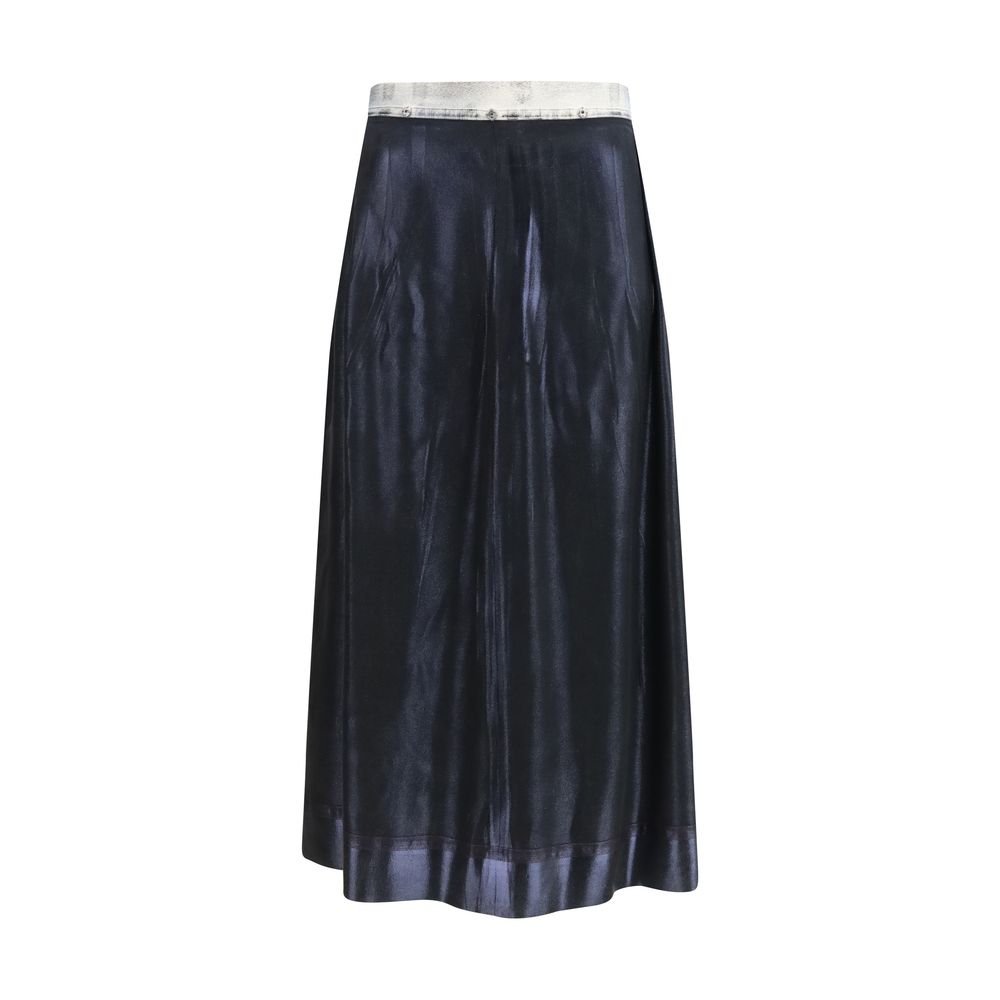 10207907.jpeg Maison Margiela Blue Acetate Midi Skirt - Image 1