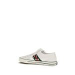 Gucci White Cotton Low Top Sneakers - Image 3