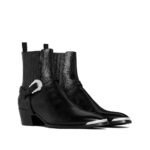 Celine Black Calfskin Chelsea Boots - Image 2