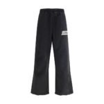Balenciaga Black Cotton Casual Pants