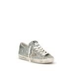 Golden Goose Silver Fabric Low Top Sneakers - Image 2