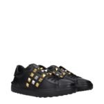 Valentino Garavani Black Leather Sneakers - Image 2