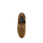 Gucci Brown Calf Leather Bos Taurus Slip-On Loafers - Image 4